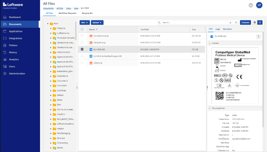 1. Loftware NiceLabel 10.5